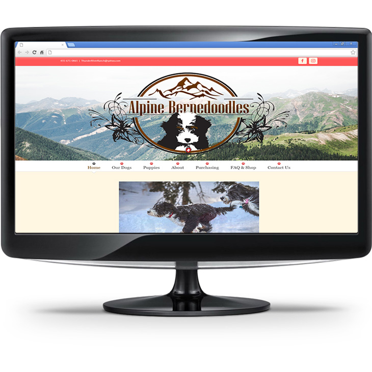 Alpine Bernedoodles new logo and website