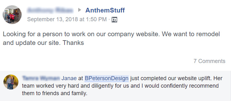AnthemStuff Facebook Group Clip Local Recommendation on AnthemStuff Facebook Group