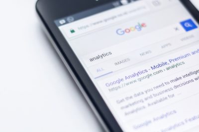 analytics for SEO on a mobile device