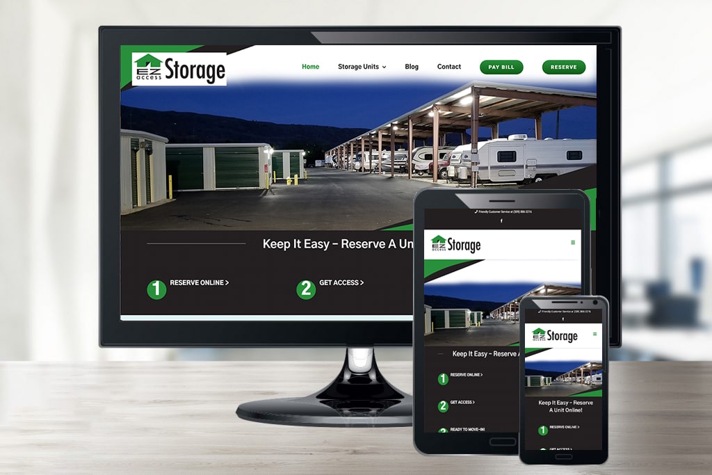 EZ Access Storage's Small Business Website Design in Wenatchee, WA