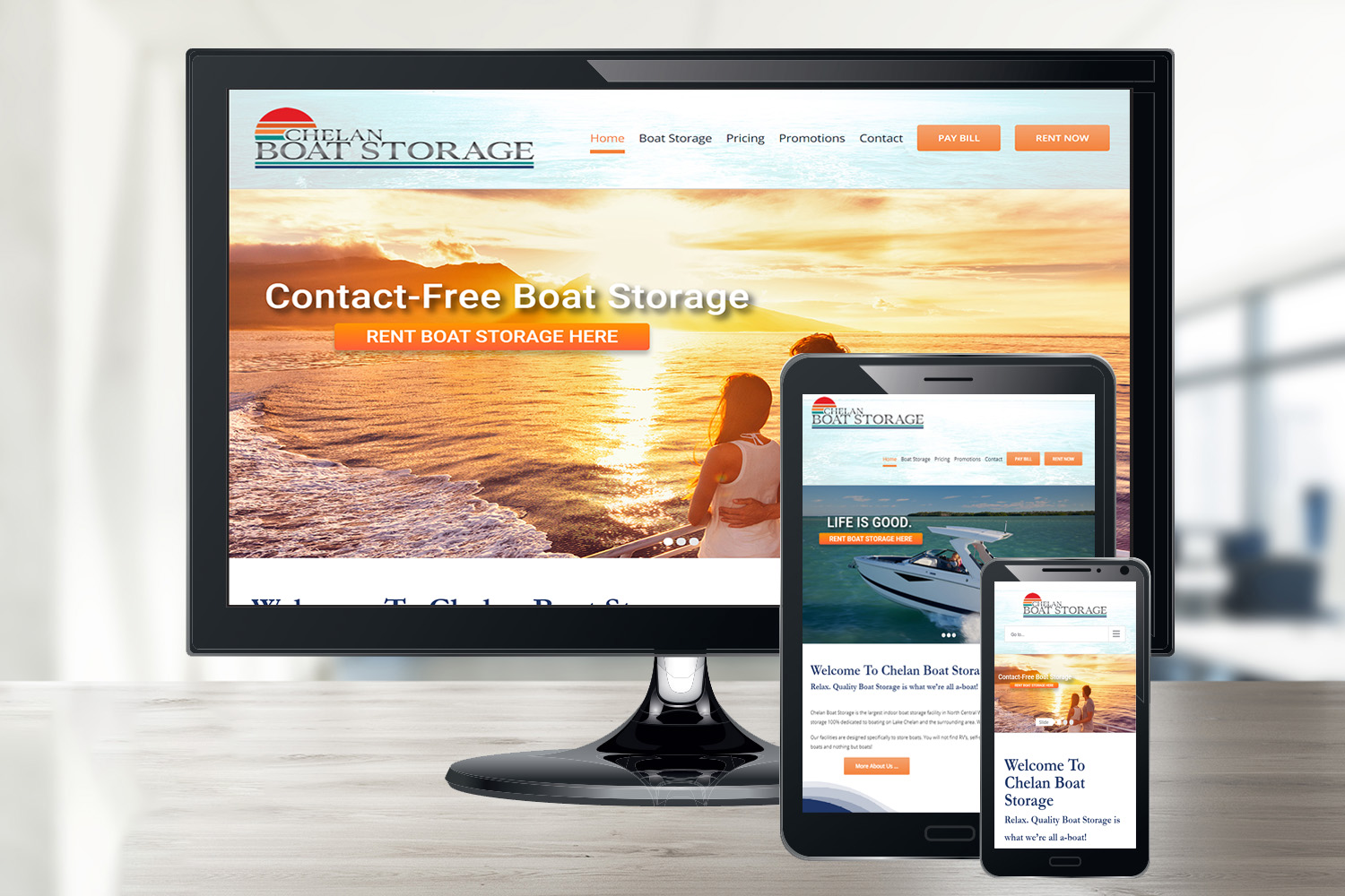 Chelan Boat Storage's Small Business Website in Chelan, WA