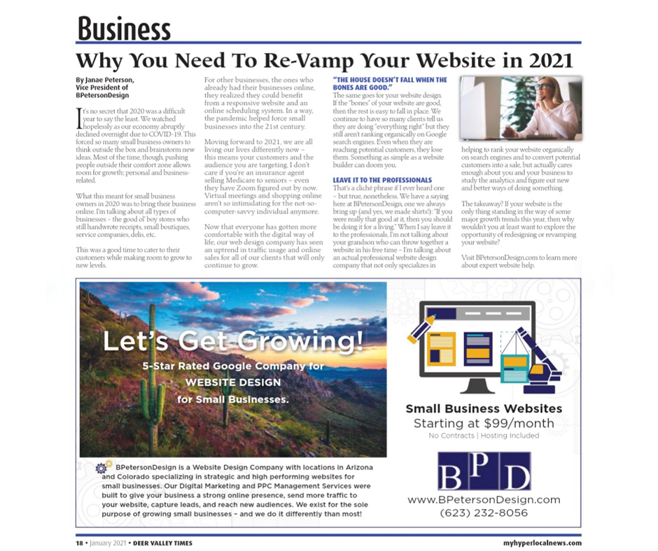Article: Why you need to re-vamp your website in 2021