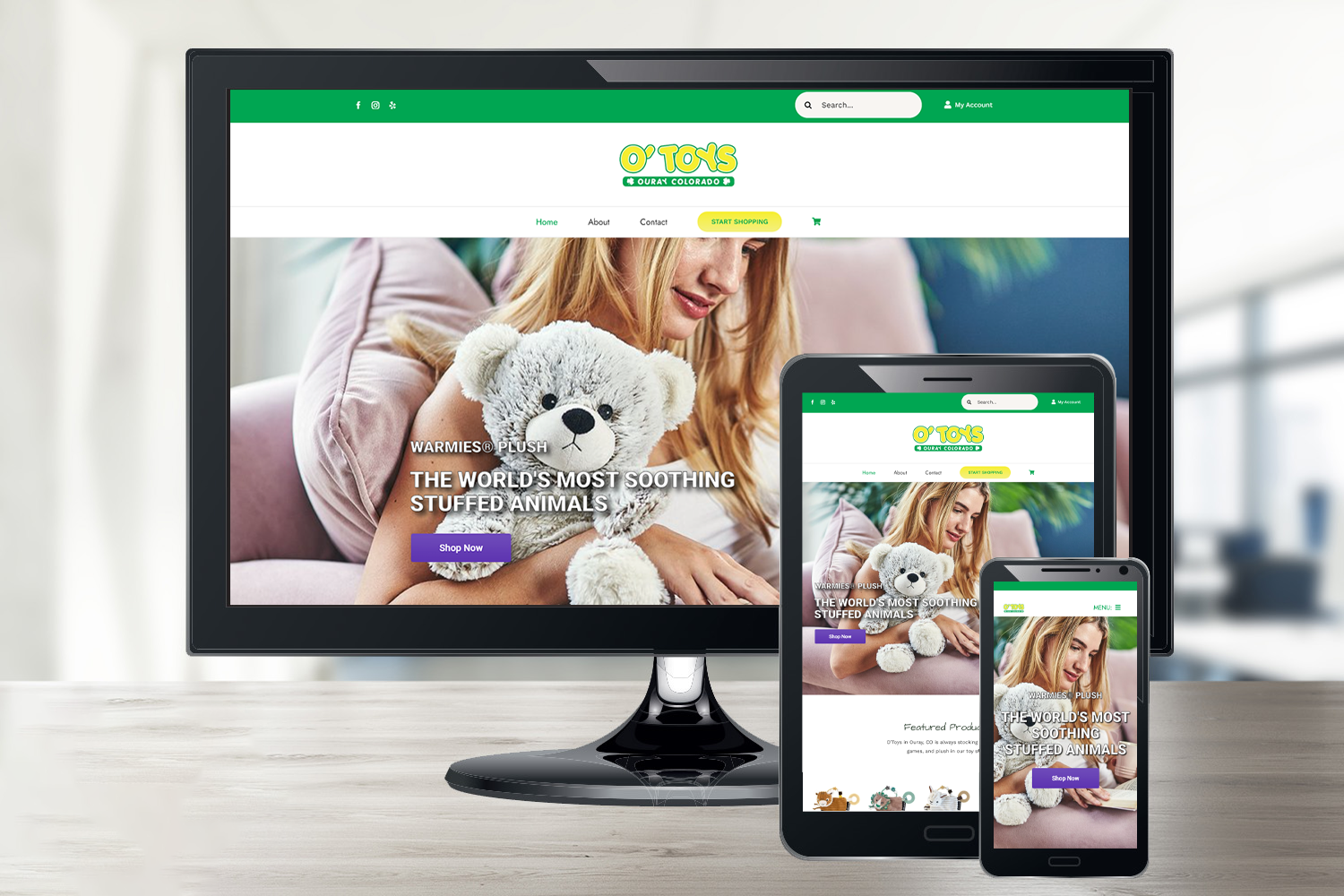 O' Toys Ouray ecommerce website