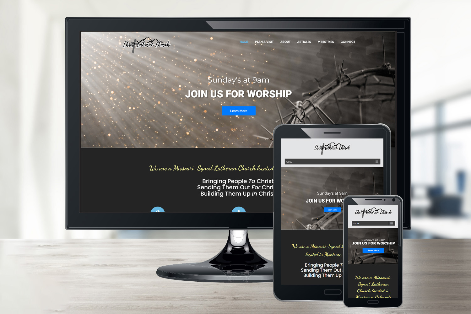 Responsive Website Design for Non-Profit, Christ Lutheran Church