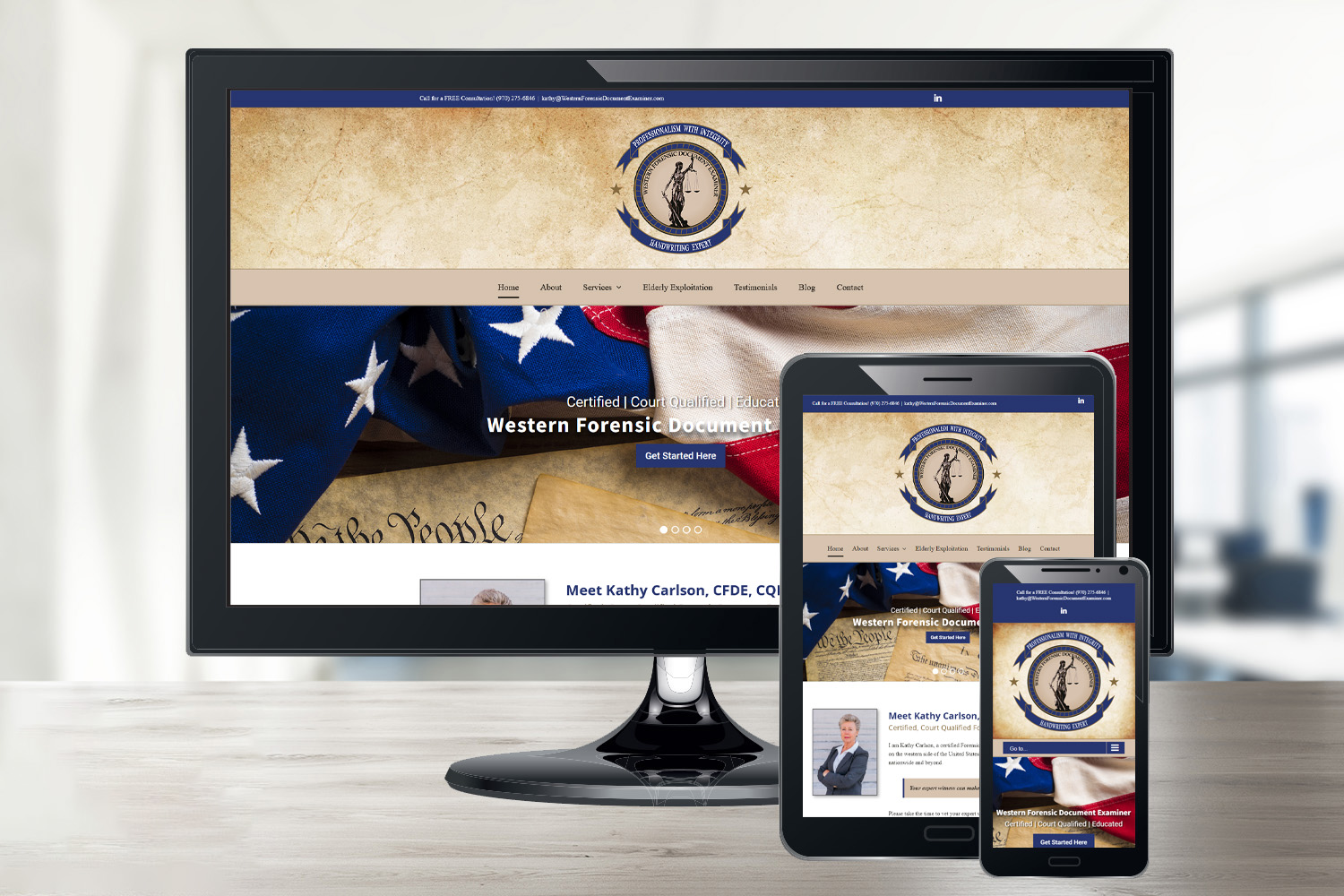 Website Design for Forensic Document Examiners