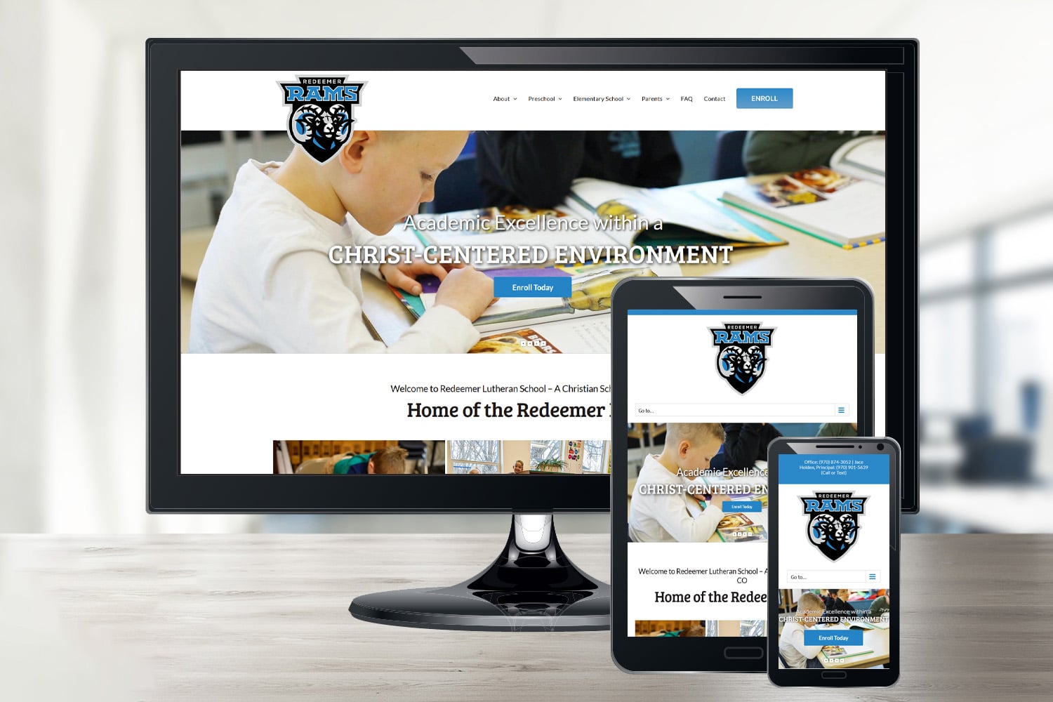 Redeemer Lutheran School on responsive platforms