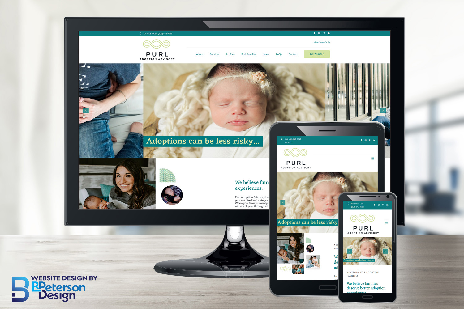 Purl Adoption Advisory Website shown on different devices