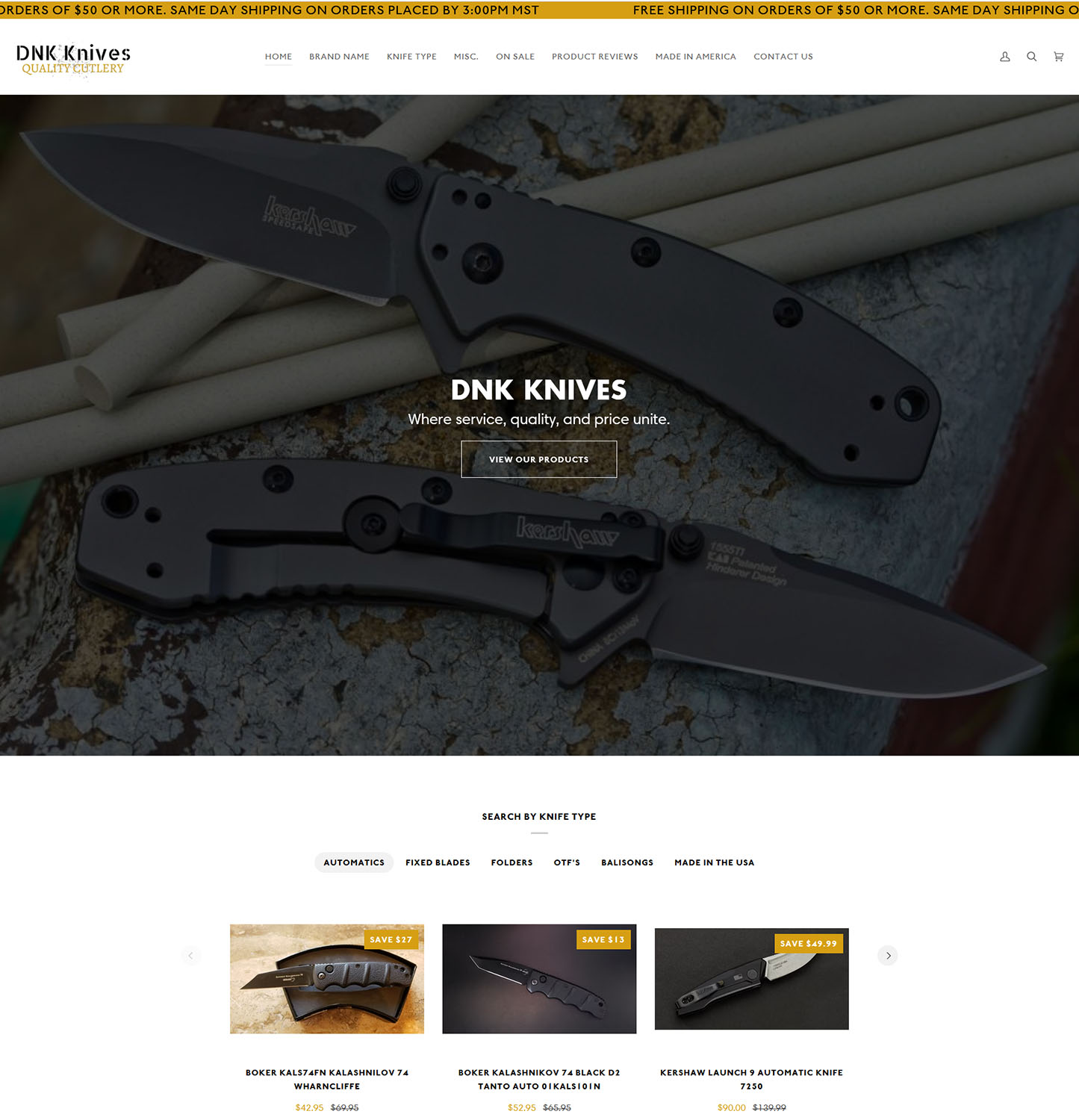 DNK Knives Old Site - Front Page
