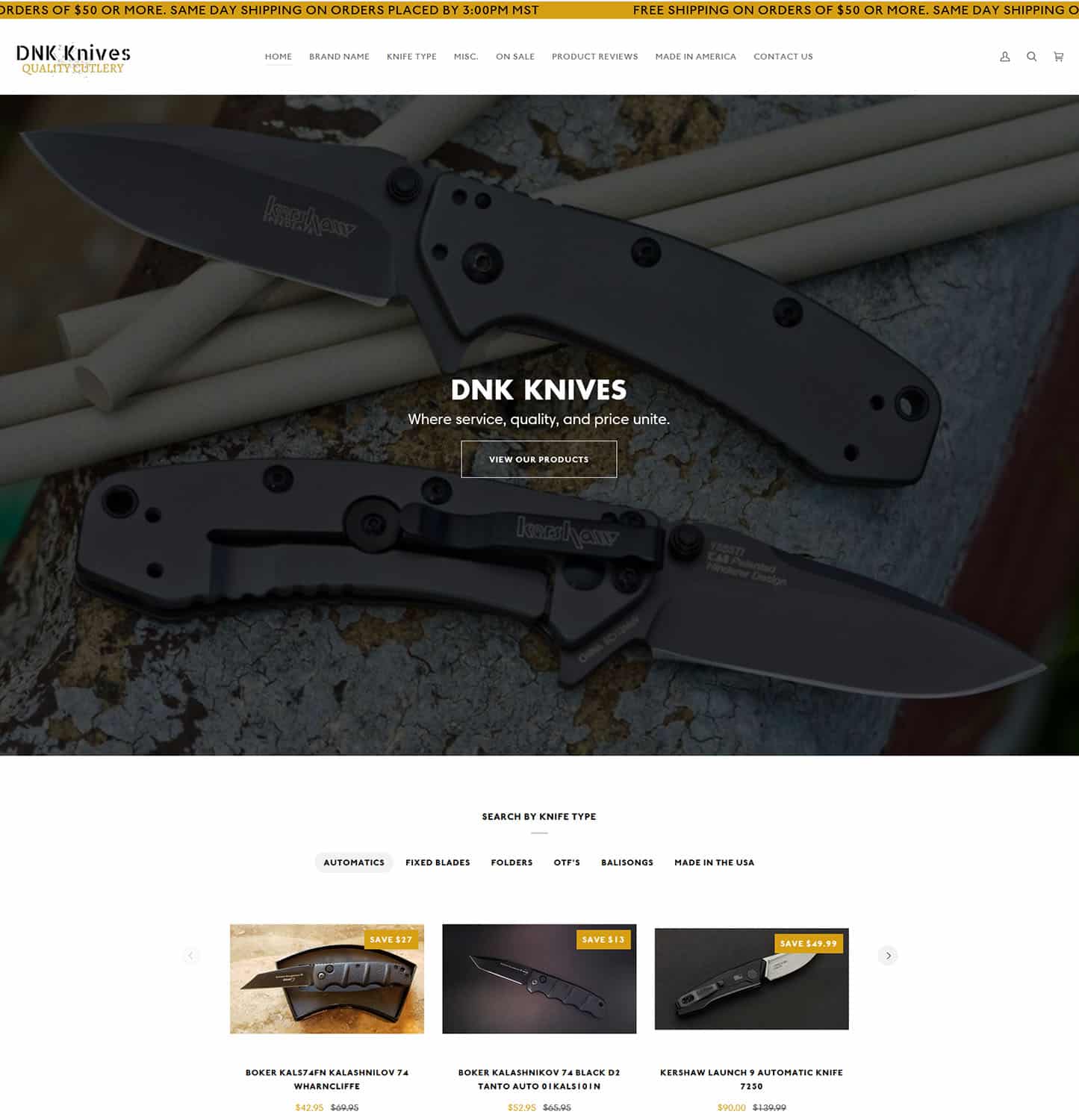 DNK Knives Old Site - Front Page