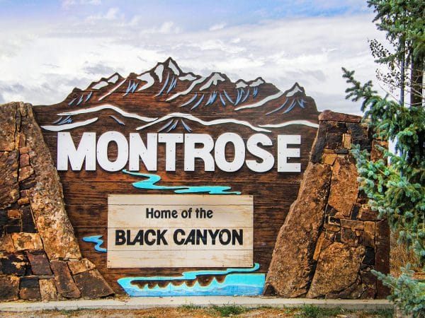 Montrose CO Welcome Sign
