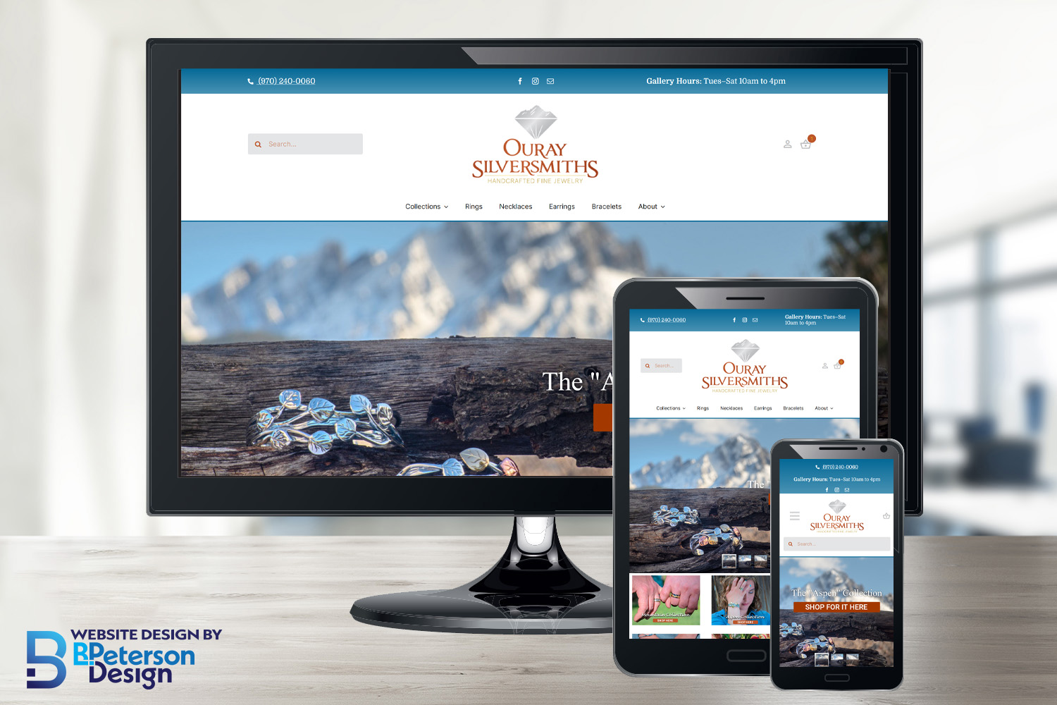 Ouray Silversmiths website on responsive platforms