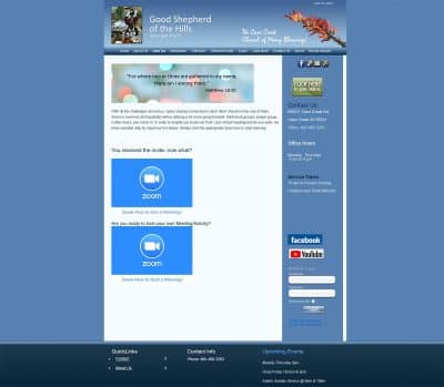 Worship Page before the redesign