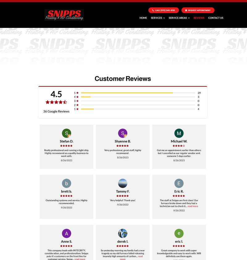 New Snipps Site Reviews Page