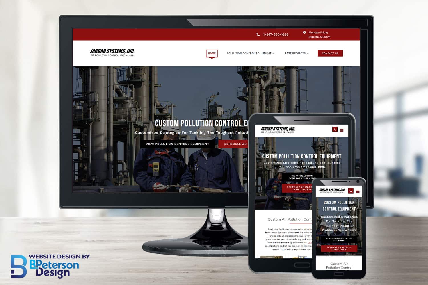 Jardar Systems's website displayed on responsive platforms