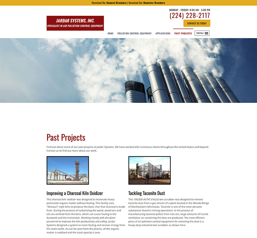 Projects page of the old Jardar site