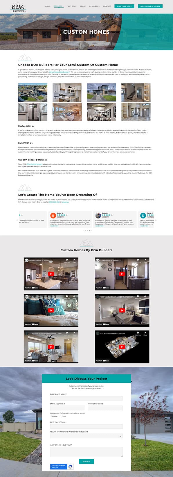 NEW Screenshot Custom Homes – BOA Builders