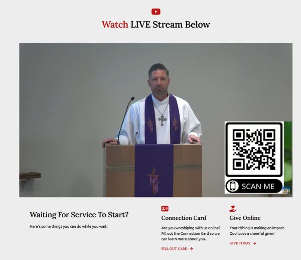 screenshot of worship services on youtube PRO