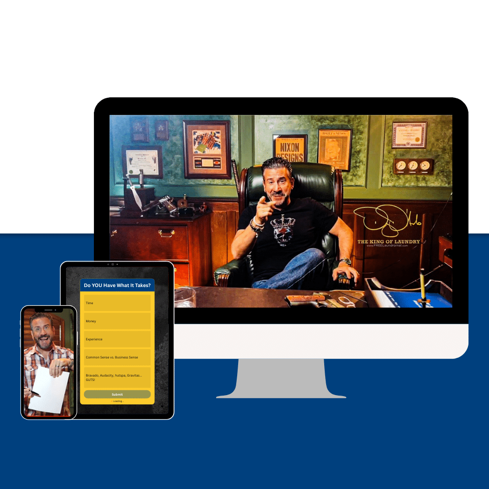 Laundromat Online Course Mockup